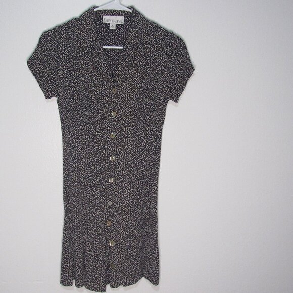 90s Floral Button Down Karen Kane Mini Dress Size 6 - Picture 1 of 7